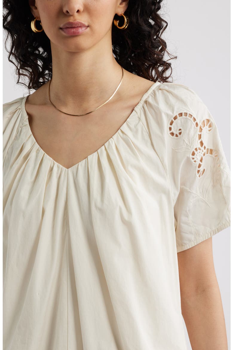 Schiffly Cutwork Embroidery Minidress