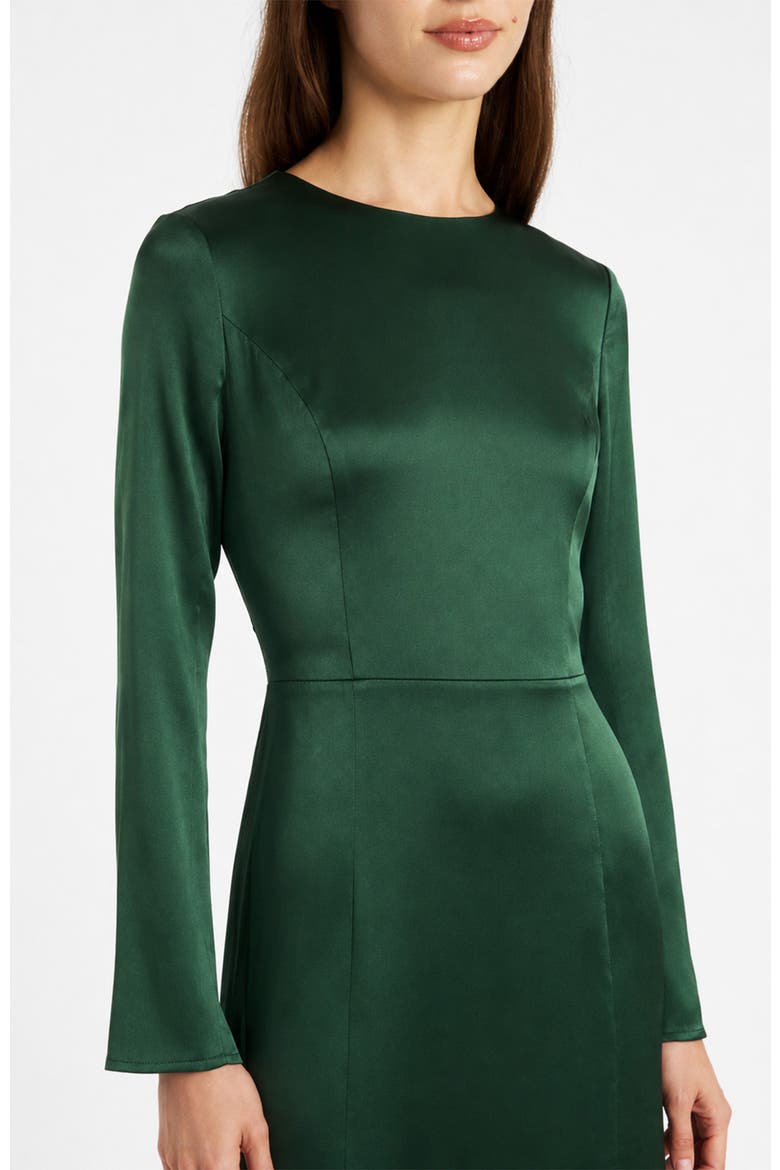 Melara Midi Dress in Stretch Silk Crepe de Chine