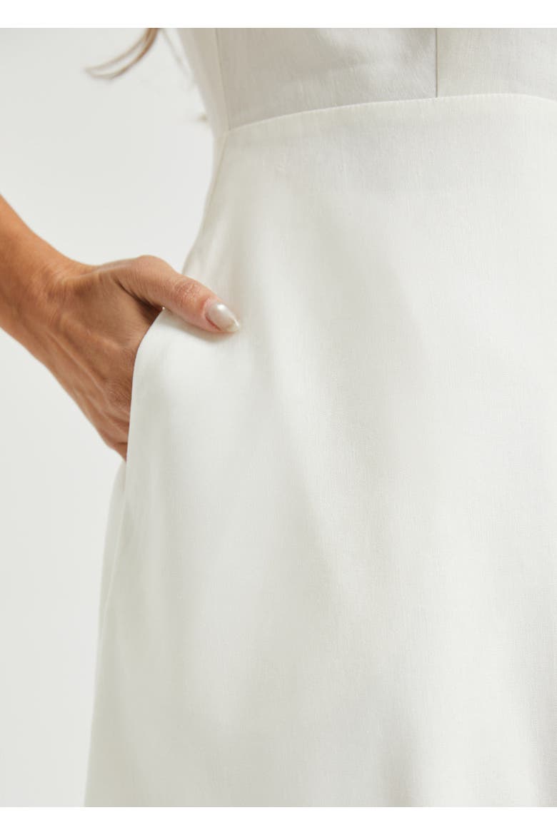 AirWeave Fit & Flare Shirt Dress Stretch Linen
