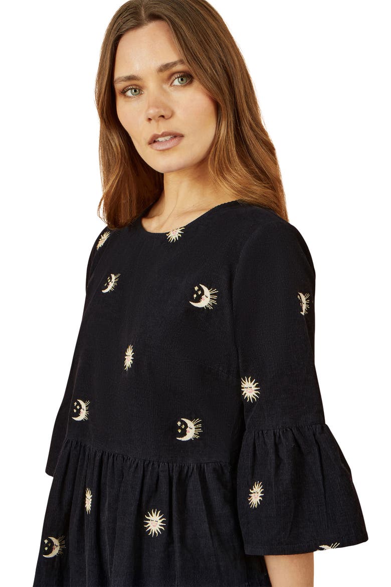 Cosmic Embroidered Cord Mini Dress