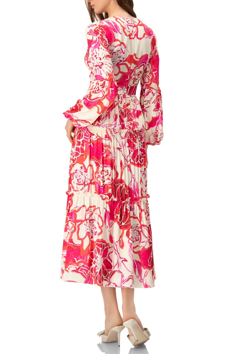 Puff Sleeve Floral Maxi Dress