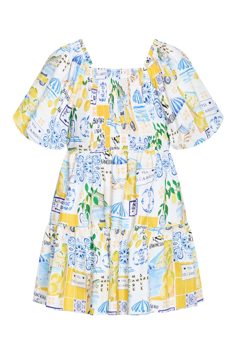 Fantasy Amalfi Print Tiered Minidress
