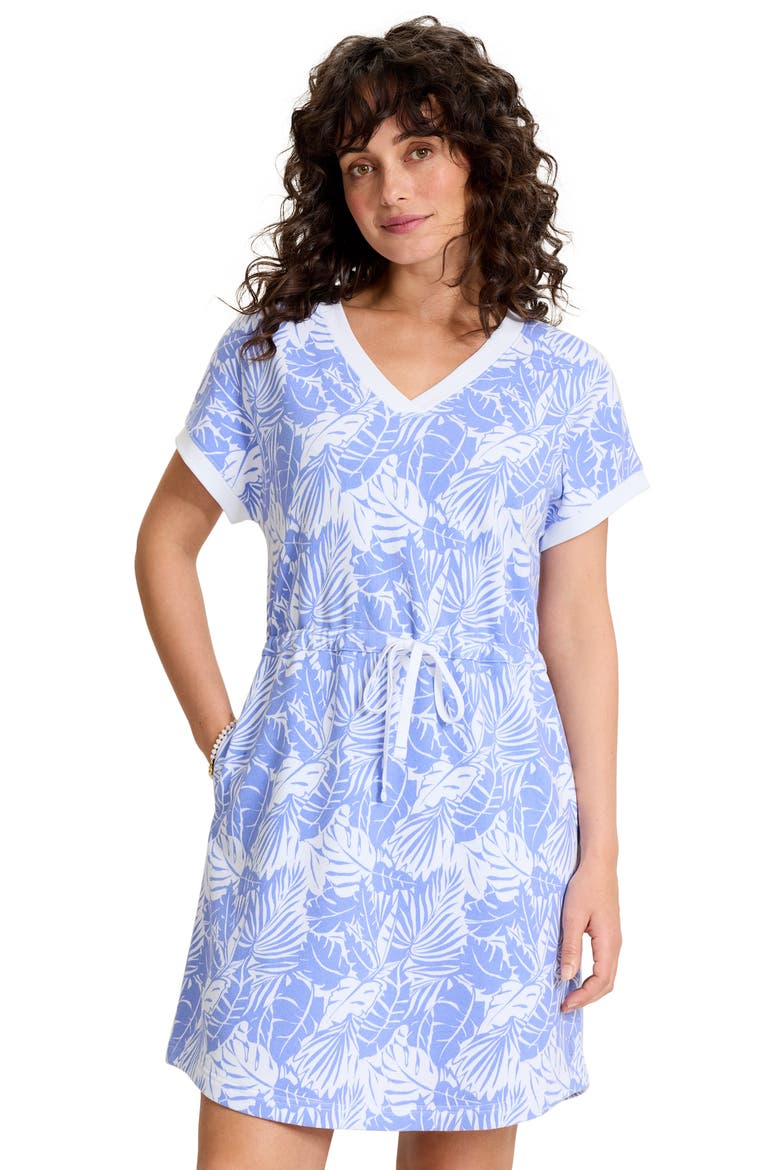 Marina del Mar Palmae Cotton Fleece V-Neck Dress