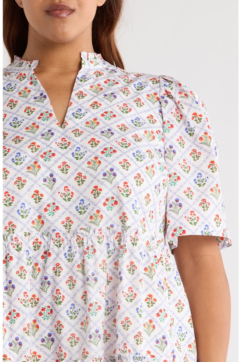 Lara Floral Dixie Tiered Cotton Dress