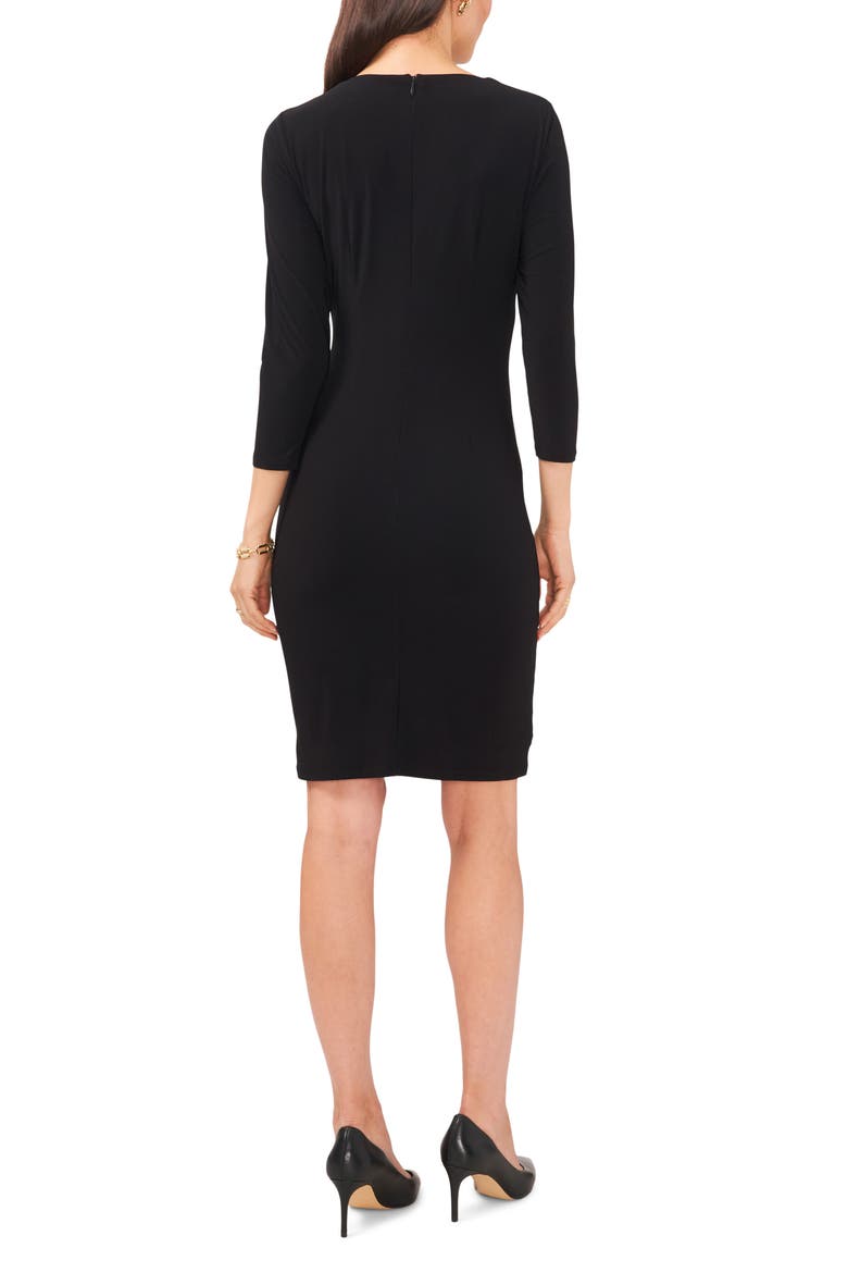 Keyhole Faux Wrap Dress