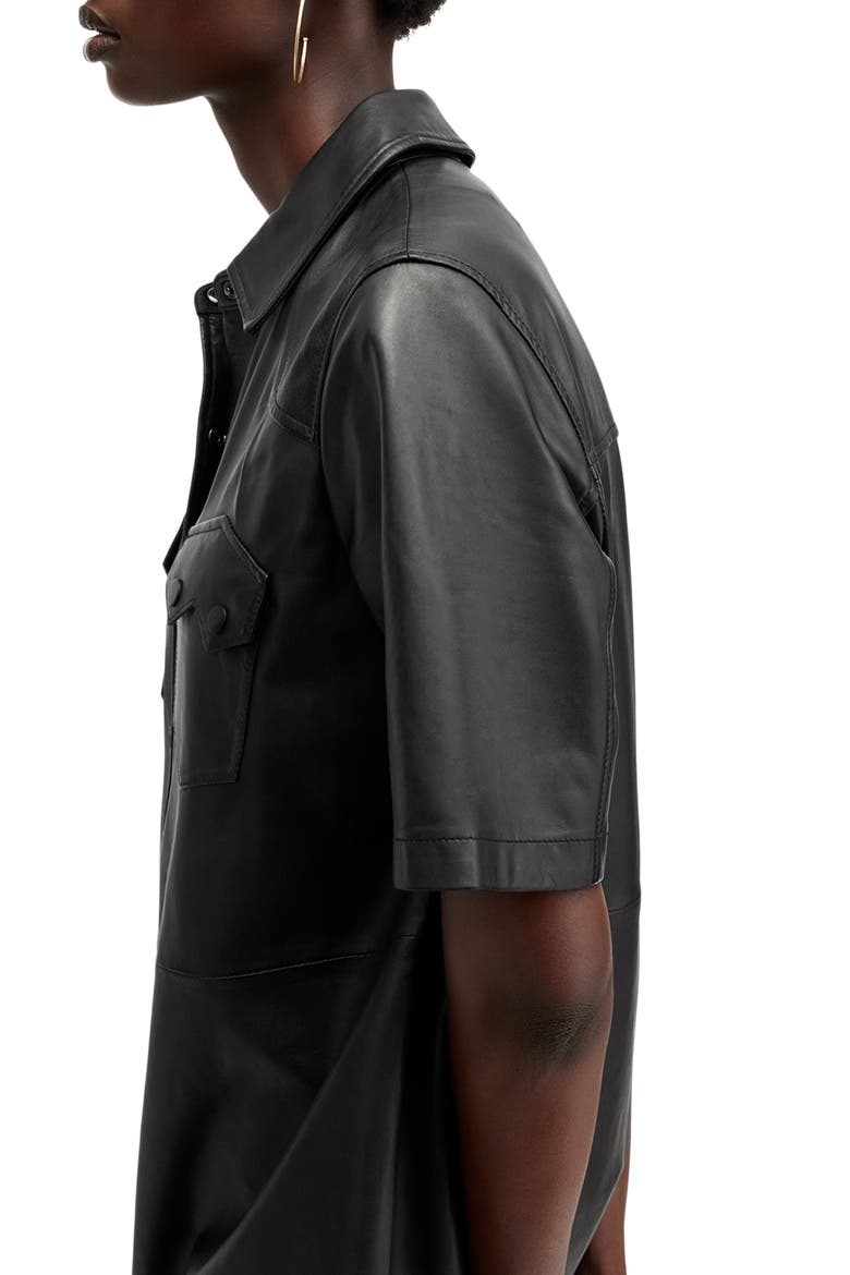Rock Western Leather Mini Shirtdress