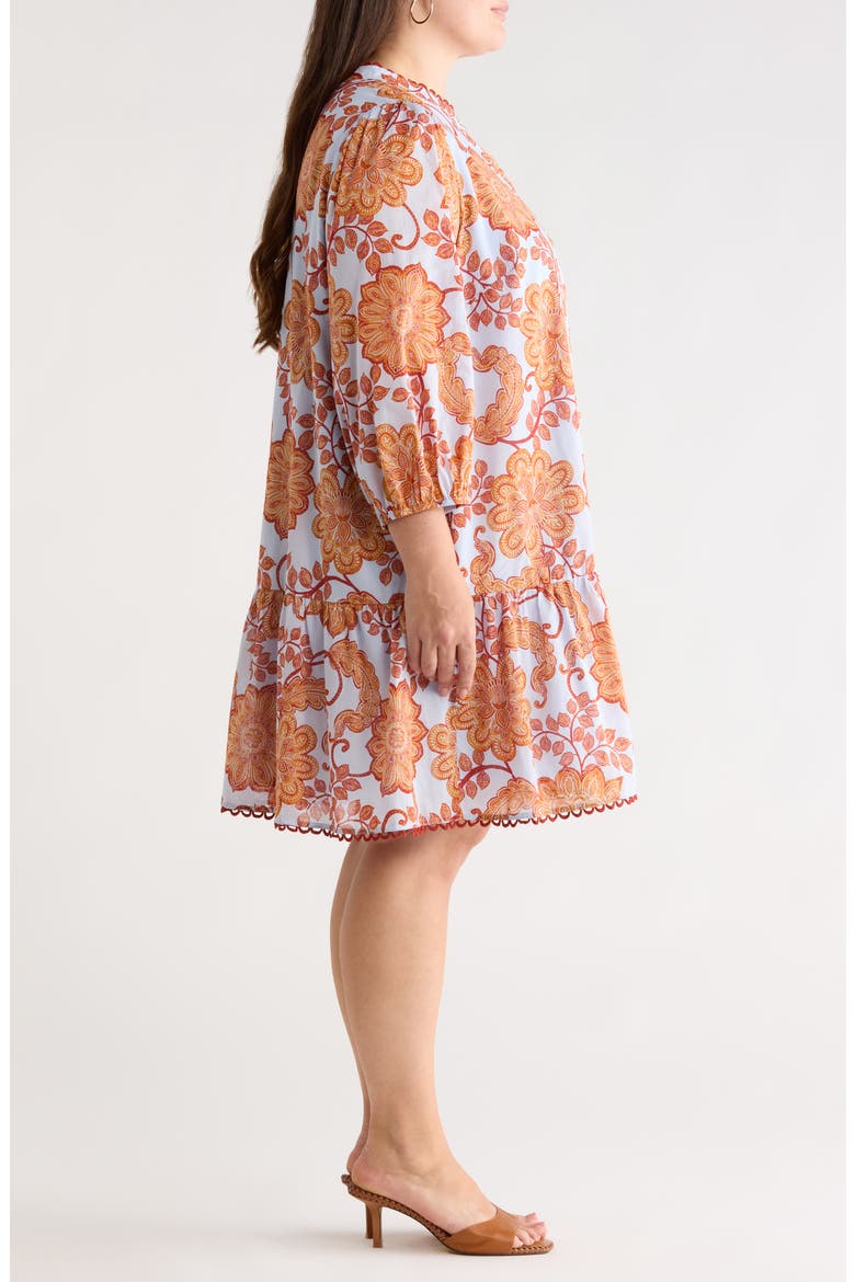 Siany Yamila Floral Ruffle Cotton Dress