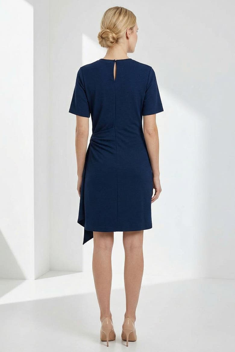 Velvet Crew Neck Mini Knit  Dress