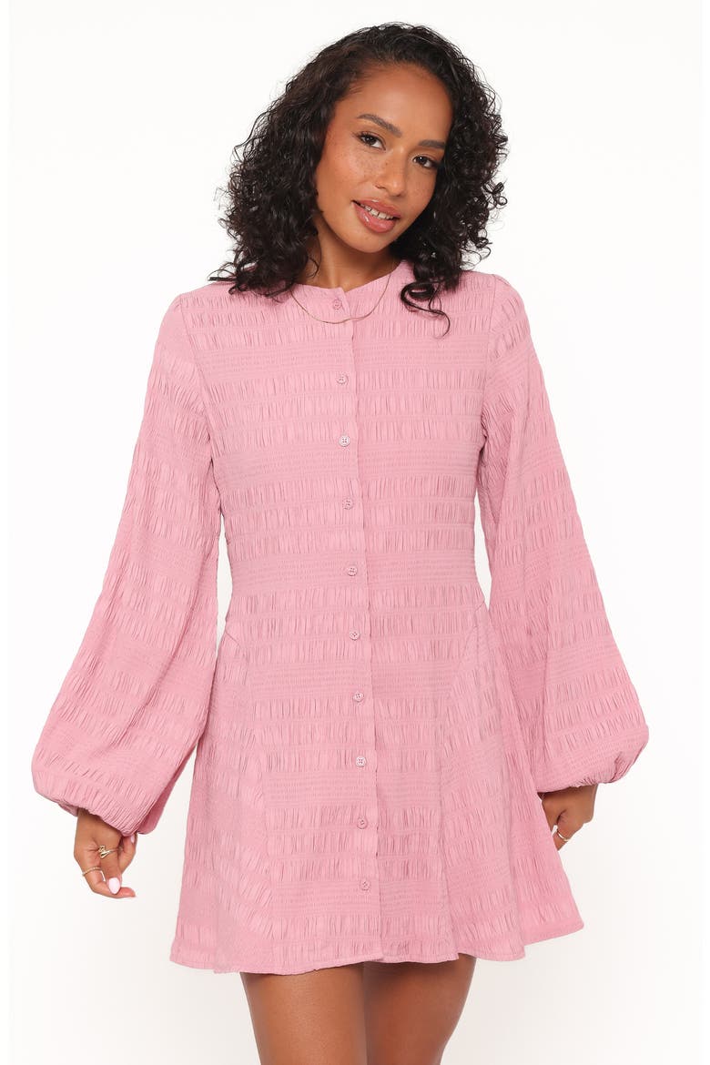 Amaya Smock Detail Long Sleeve Minidress