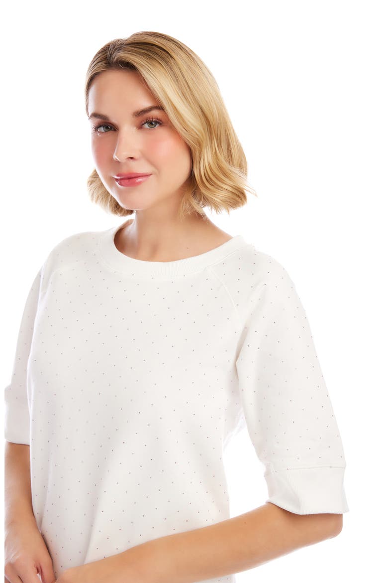 Embellished French Terry Shift Dress