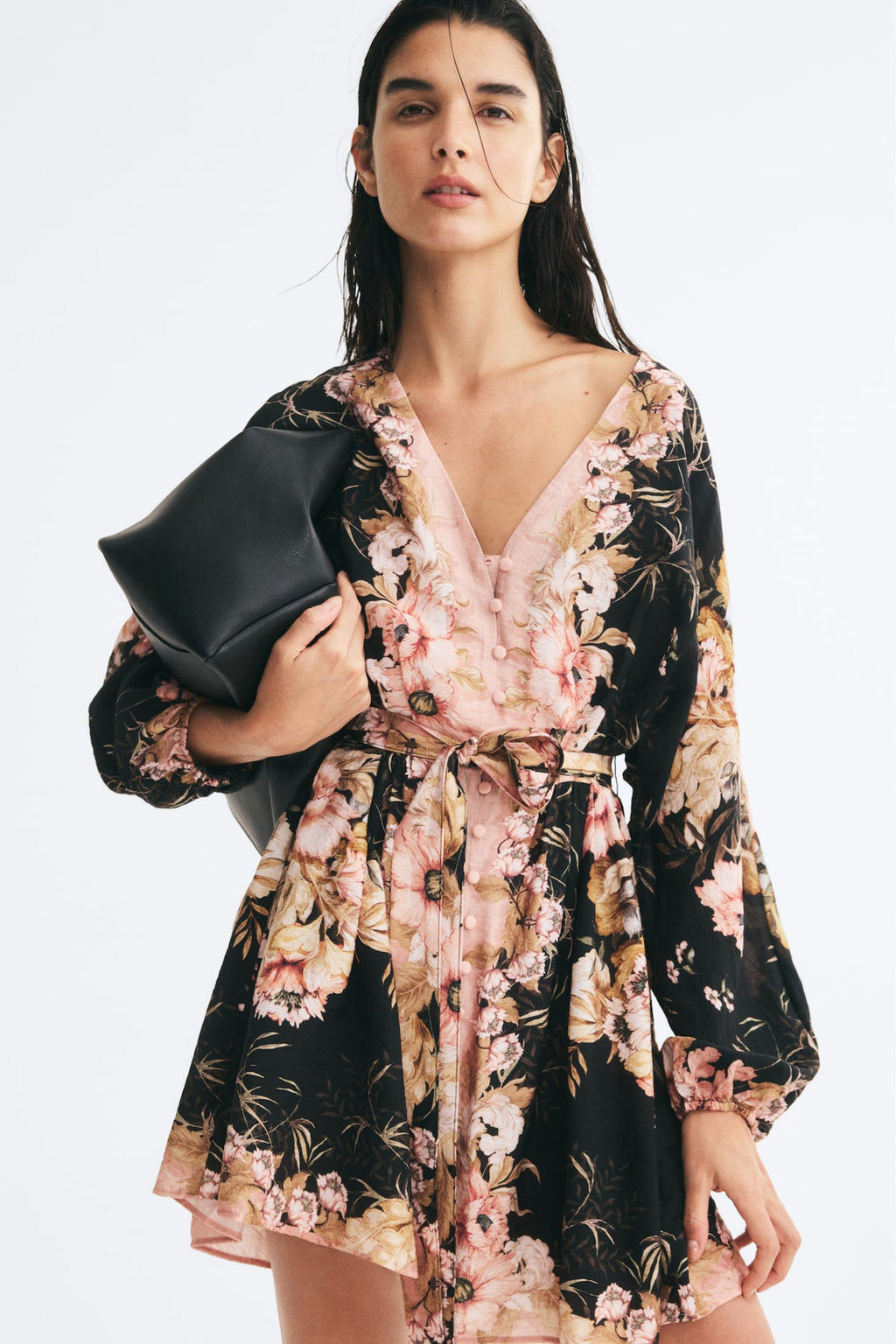 Tie-Belt Tunic Dress