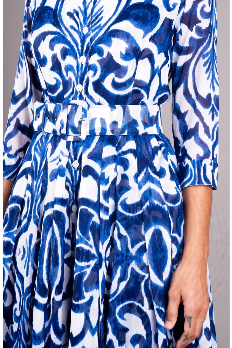 Maiolica Tile Midi Shirtdress