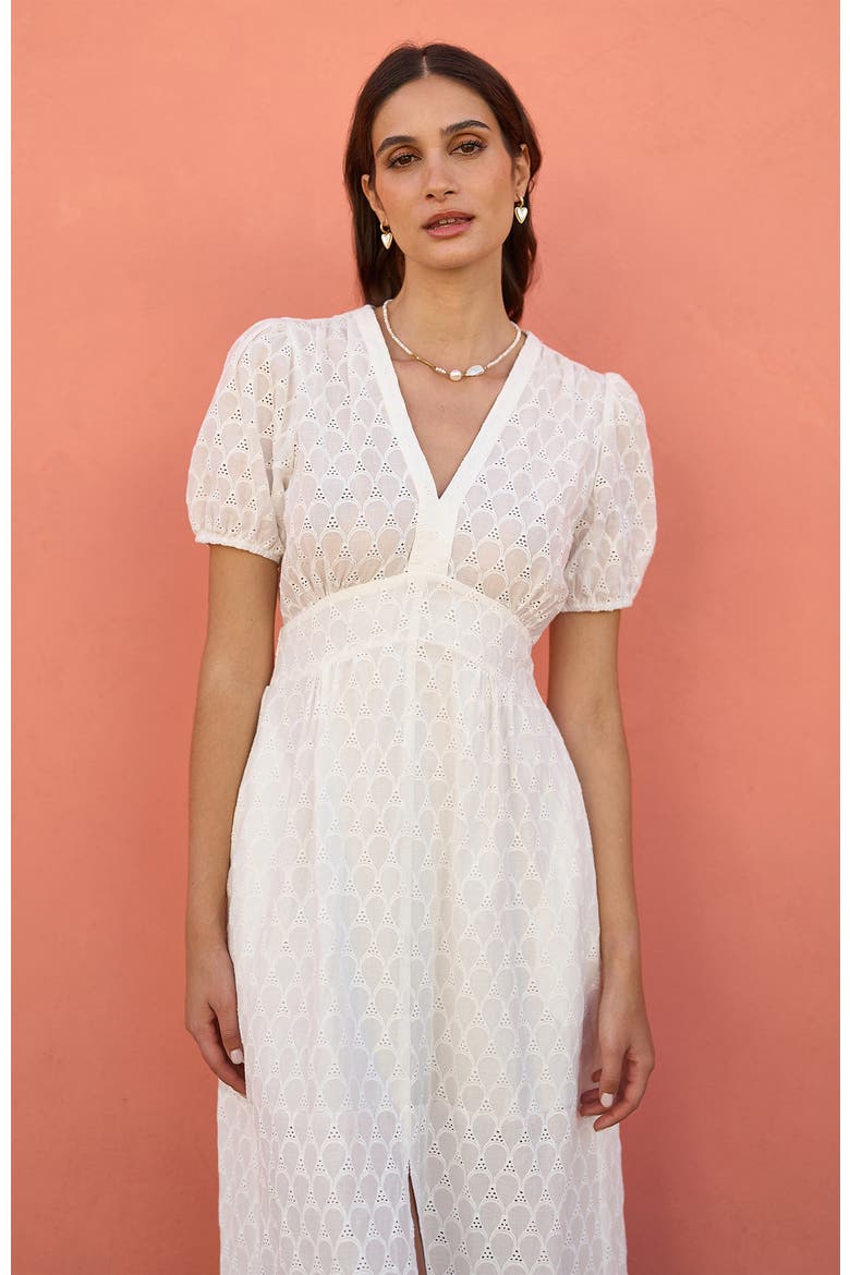 Broderie Anglaise Midi Dress