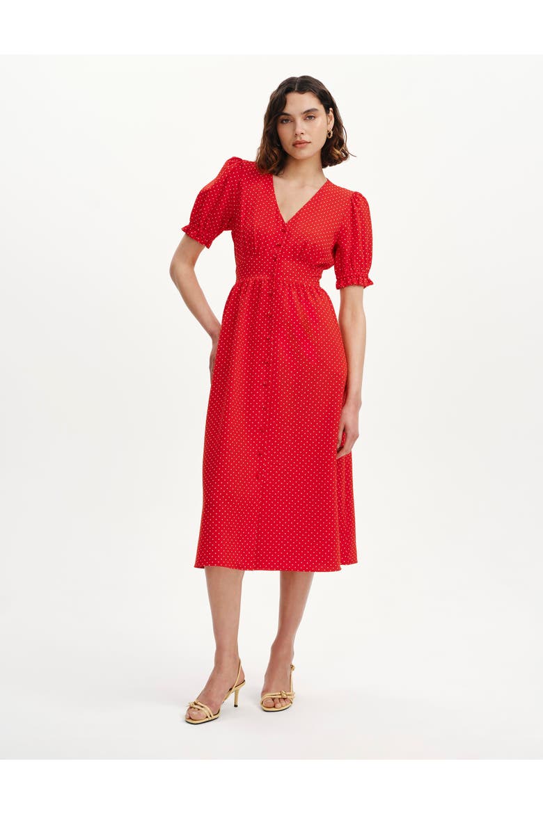 Samantha Button Through Midi Dress