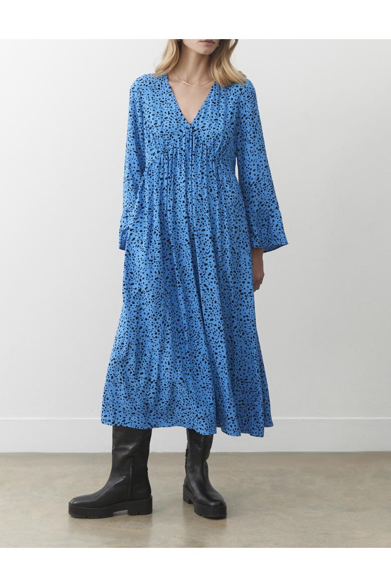 Laura V-Neck Animal Print Midi Dress