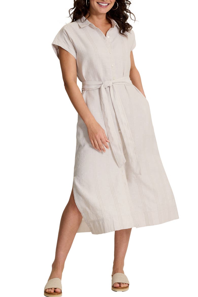 Summer Isle Linen & Cotton Midi Shirtdress
