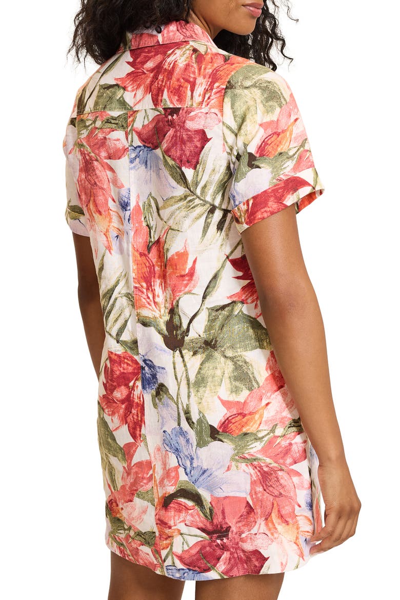 Island Bloom Floral Print Shift Dress