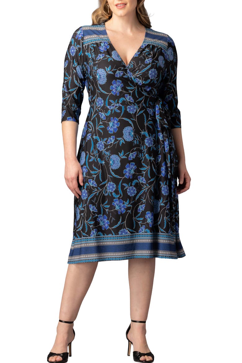 Beguiling Floral A-Line Wrap Dress