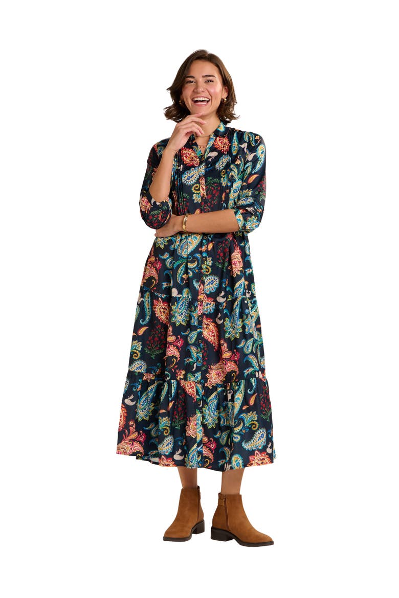 Estrella Sculpted Collar Maxi Dress
