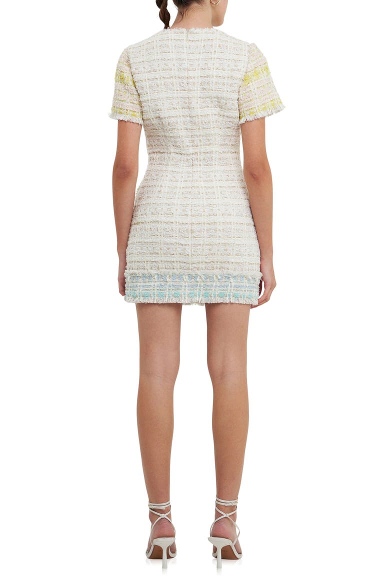 Colorblock Tweed Minidress