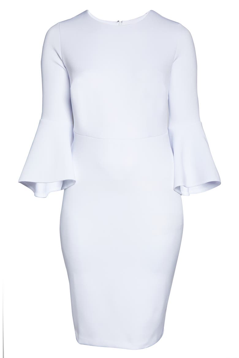 Bell Sleeve Scuba Crepe Dress