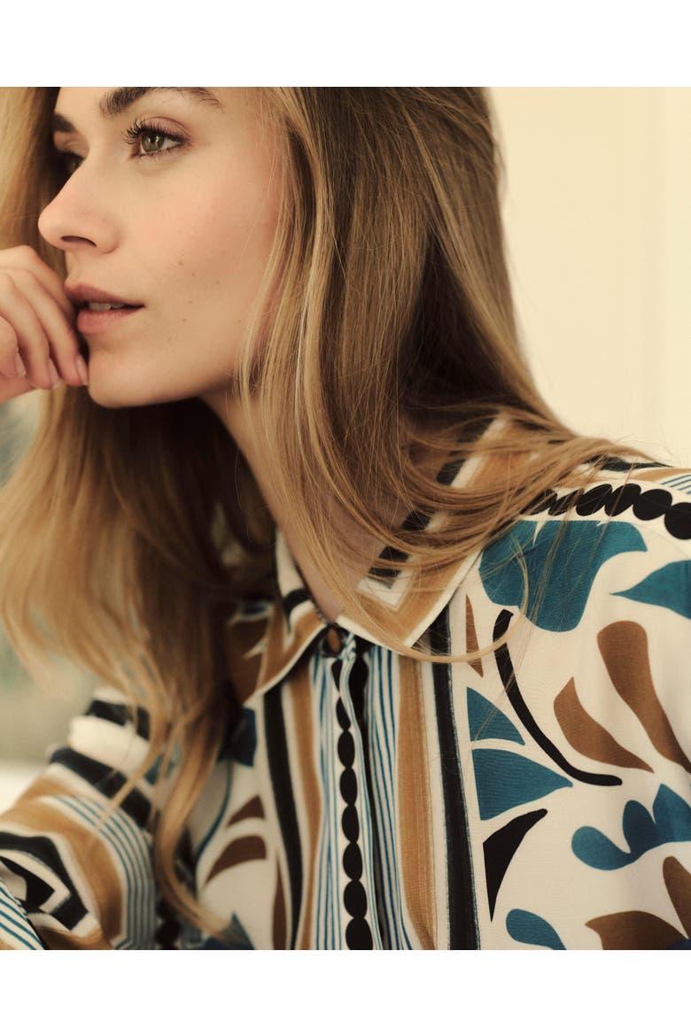 Rowan Printed Midi Shirt Dress