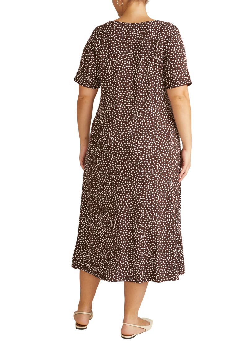 Serena Short Sleeve Jersey Midi Dress