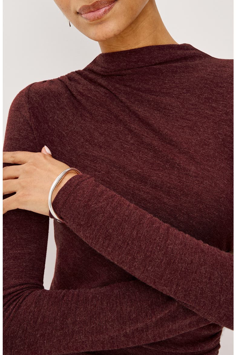 Margaret Mock Neck Jersey Midi Dress