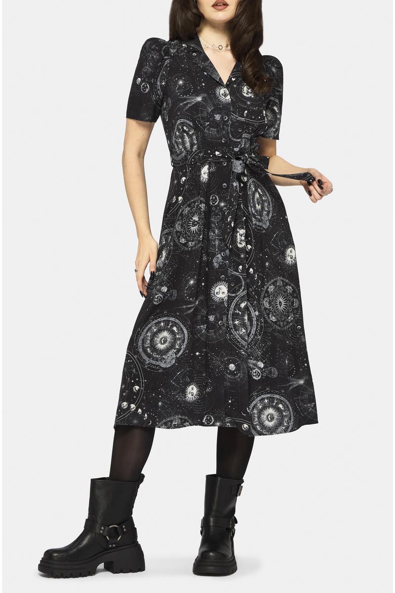Elise Celestial Midi Shirt Dress