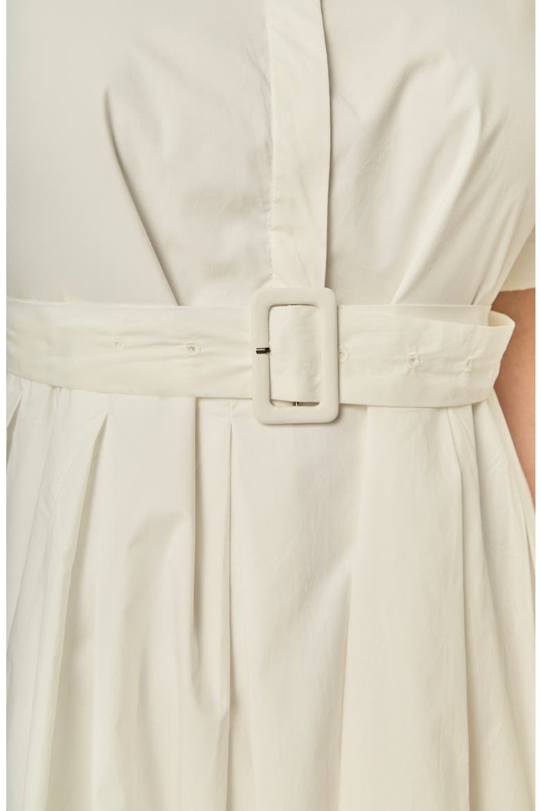 Belted Cotton Midi Dress