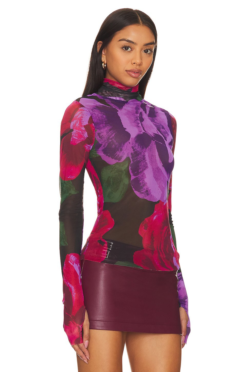 AFRM Zadie Top in Oversized Bloom - Image 2