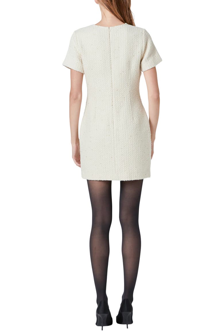 Button Tweed Minidress