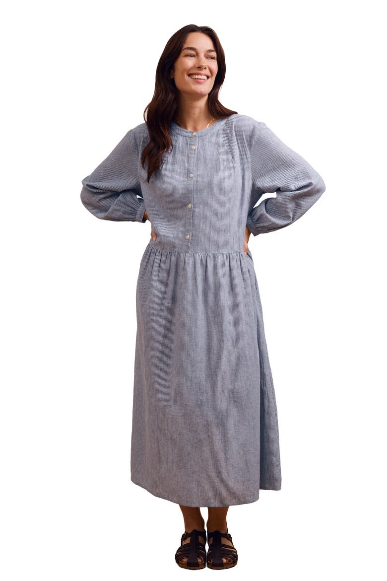 Button Front Midi Shirt Dress
