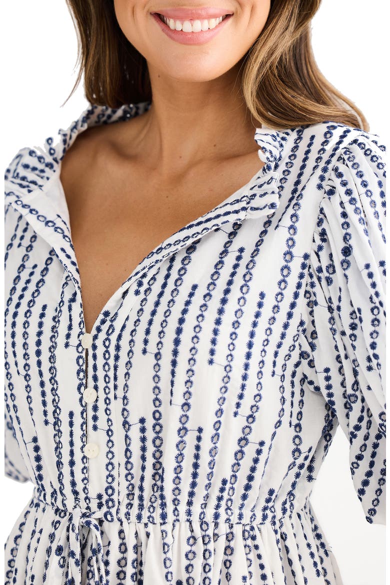 Island Time Vertical Dot Print Shirtdress