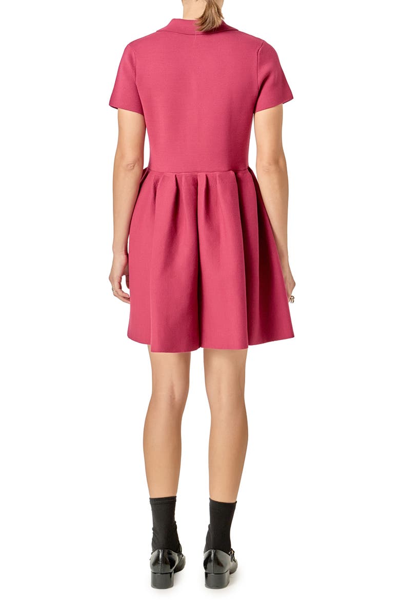 Heart Button Knit Minidress