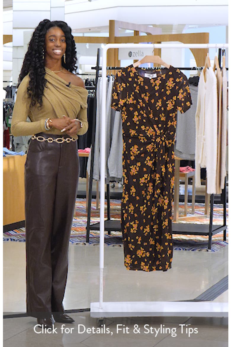 Mandy Floral Wrap Waist Midi Dress
