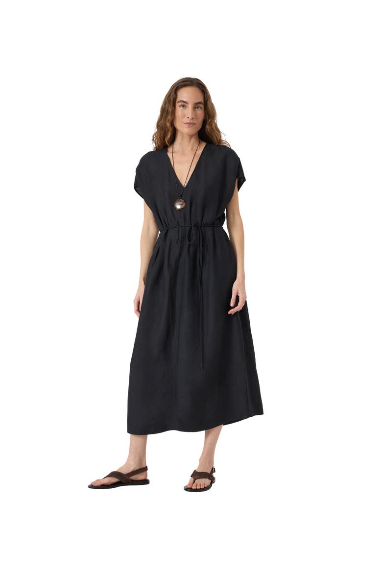 Remy Pleated Linen Blend Midi Dress