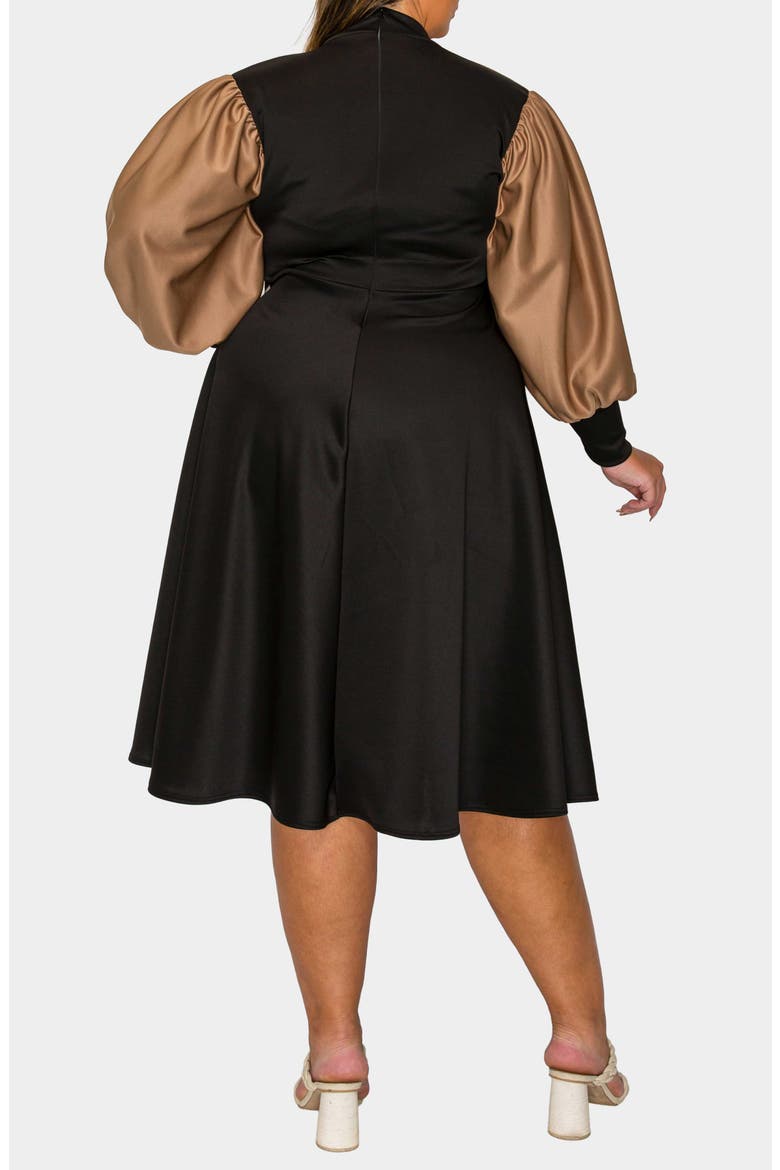 Calissa Colorblock Long Sleeve Dress