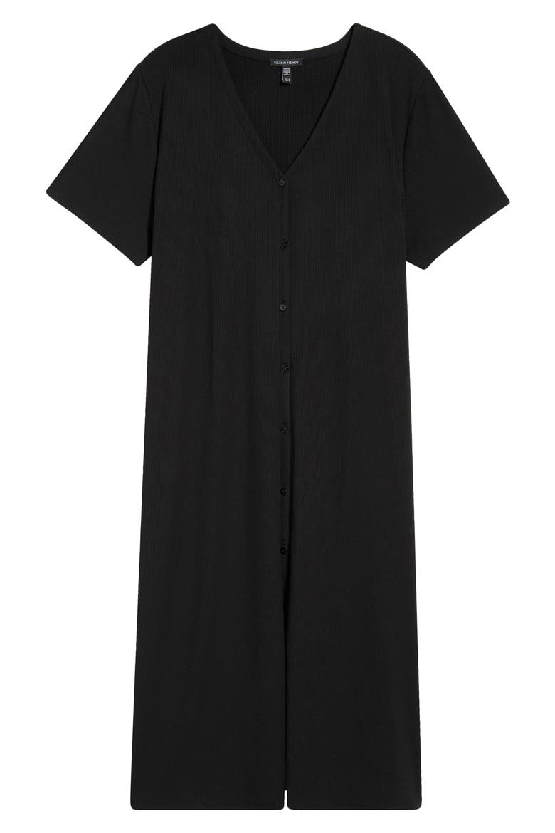 Ribbed V-Neck Dress