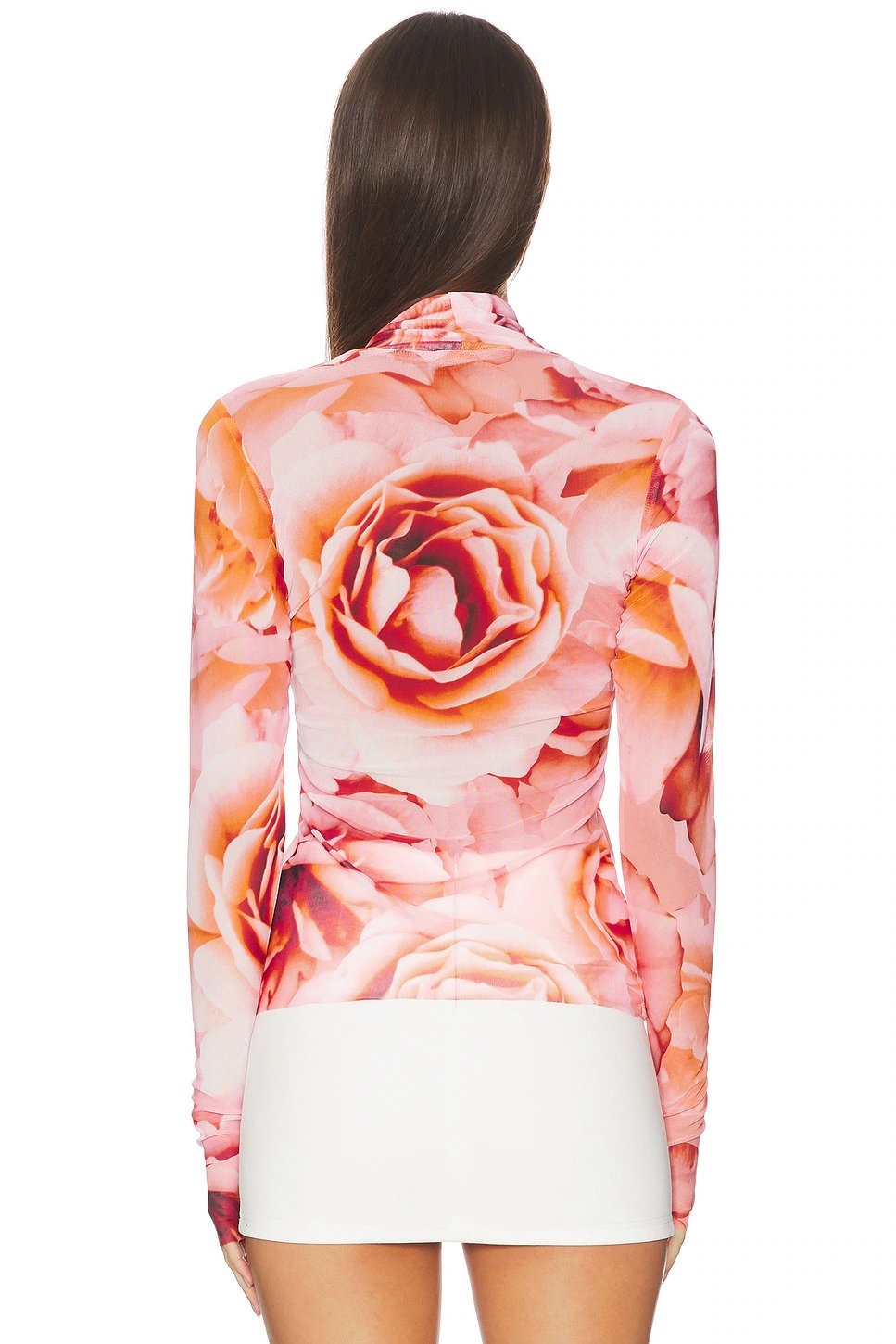AFRM Zadie Top in Peach Roses - Image 3