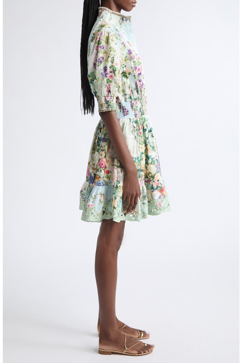 Shirred Organic Cotton Minidress