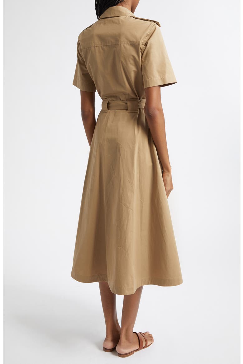 Tanya Belted Cotton Poplin Midi Shirtdress