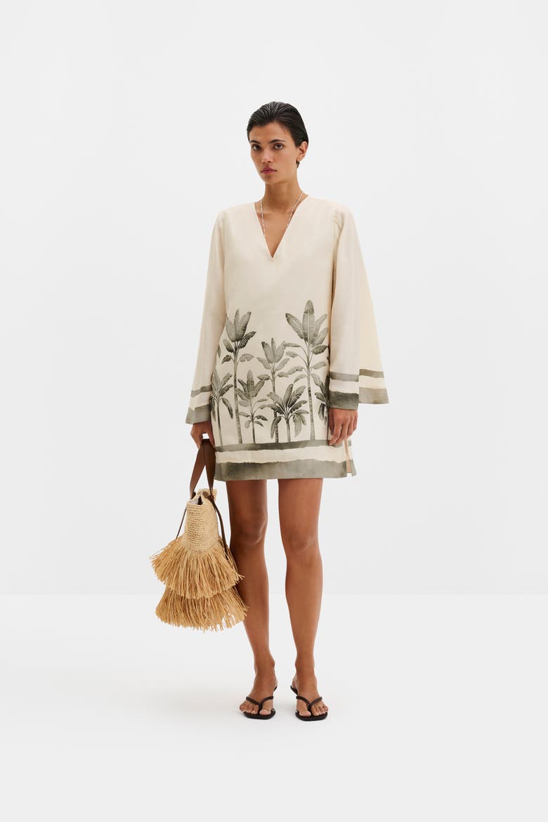 Leonella V-Neck Tunic Mini Dress