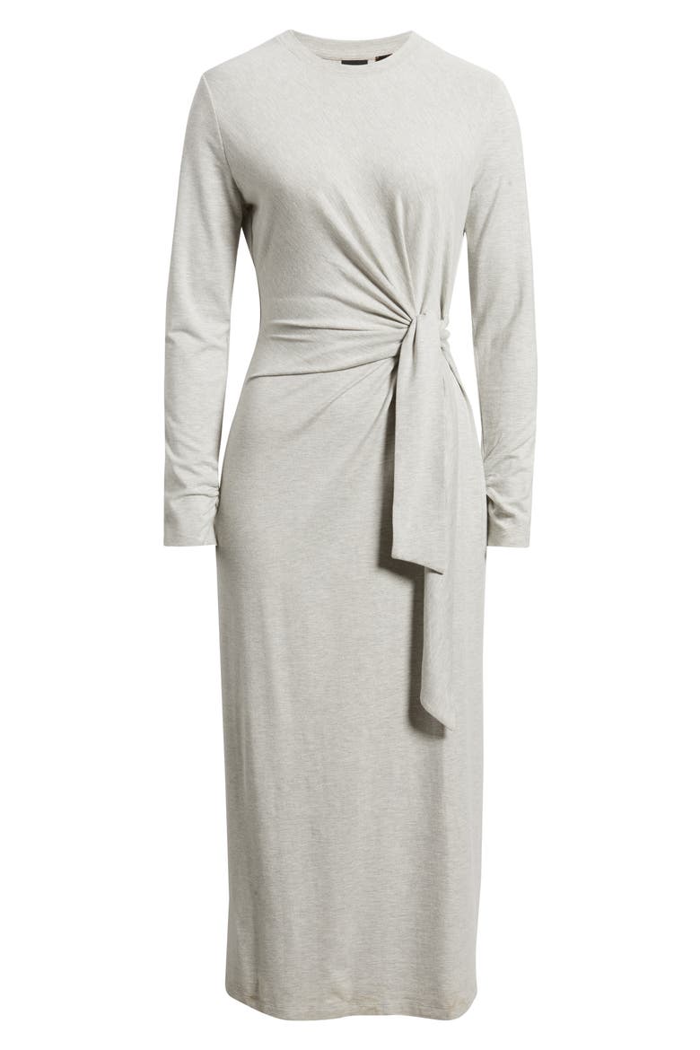 Erlot Side Tie Long Sleeve Midi Dress