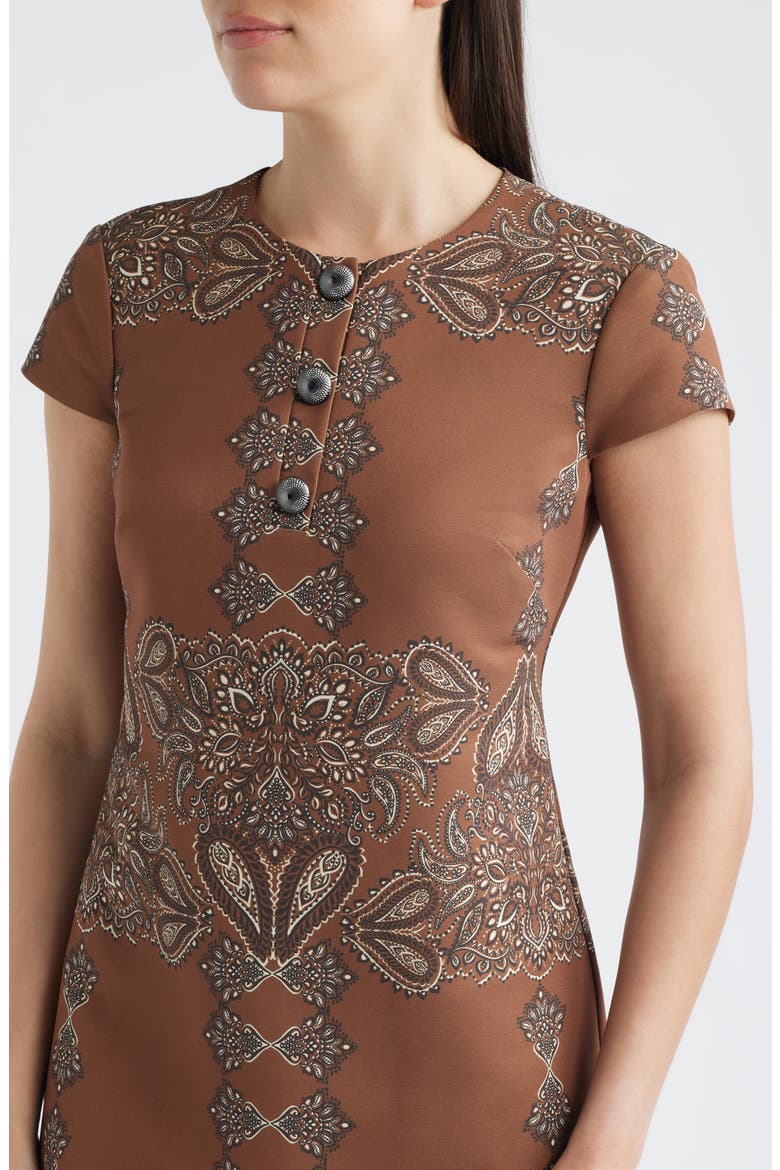 Paisley Print Shift Dress