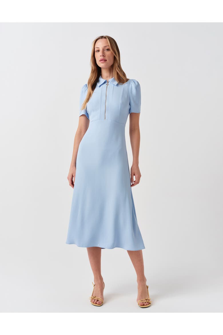 Haisley Collared Zip Front Midi Dress