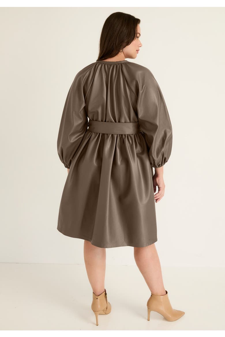 Faux Leather Dress