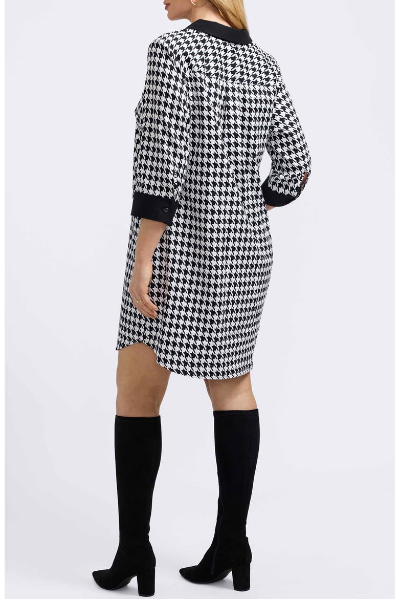 Sloane Houndstooth Cotton Shirtdress