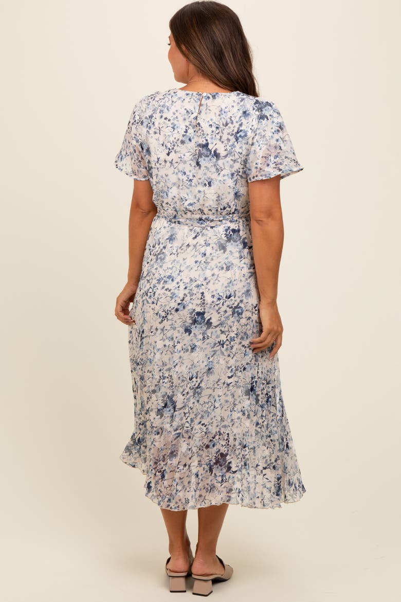 Floral Pleated Midi Dress