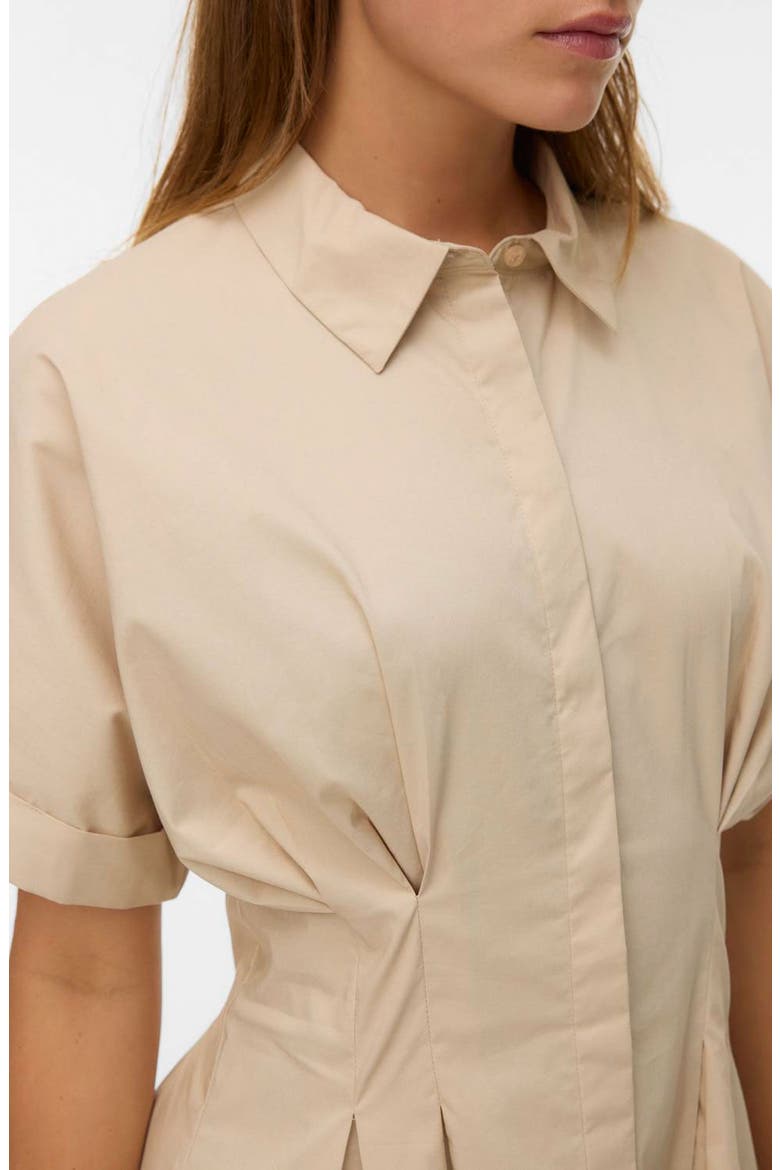 Friba Pleated Mini Shirtdress